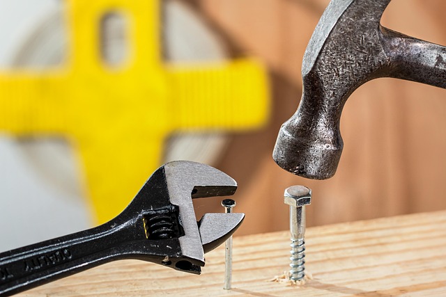hammer-and-wrench-wood hammer-and-wrench-wood
